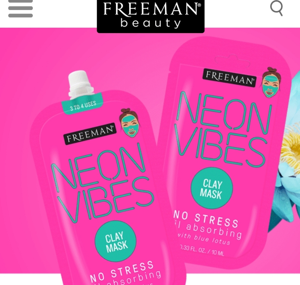 FREEMAN Neon Vibes No Stress Oil Absorbing  Mask